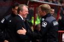 ALL SMILES: Newcastle United manager Steve McClaren greets Bournemouth boss Eddie Howe