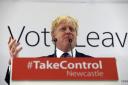 Boris Johnson addresses supporters at a Vote Leave meeting at the Centre for Life in Newcastle, as part of a series of events to launch the Vote Leave campaign. Picture: Owen Humphreys/PA Wire