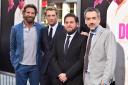Bradley Cooper, Miles Teller, Jonah Hill and Todd Phillips at the Los Angeles premiere of War Dogs