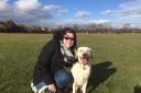 HELP: Susan Collis with her guide dog, Toby