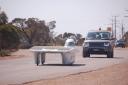 TESTING: An earlier version of the Durham University solar car being tested in Australia