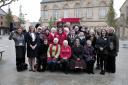 Representatives of the World Host Recognition award in Bishop Auckland town centre.Picture: Stuart Boulton