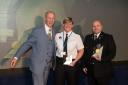 PRAISE: Chief executive of WOW Derek Williams with PC Tanya Ratcliffe and PC Paul Canvin