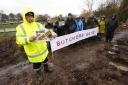Clive Rickerby at the protest at Carmel Road South, Darlington, against the felling of the trees. Picture: Paul Norris