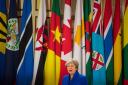 WINDRUSH: Prime Minister Theresa May speaks during formal opening of the Commonwealth Heads of Government Meeting last week. She has been fighting allegations over her time as Home Secretary Picture: DOMINIC LIPINSKI/PA