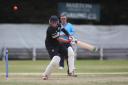 Great Ayton's Michael Croft cuts for four during the Teesside University Fifteen 15s match between Great Ayton Cricket Club and Stokesley Cricket Club