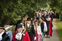 REGALIA: A parade of lord mayors, mayors and other civic heads from across Yorkshire make their way through Ripon during the Yorkshire Day Celebrations. Picture: DANNY LAWSON/PA WIRE