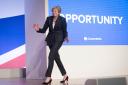 Prime Minister Theresa May dances as she arrives on stage to make her keynote speech at the Conservative Party annual conference at the International Convention Centre, Birmingham. last week Picture: PA