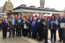 The Conservatives celebrating becoming the biggest party on Darlington Council