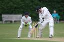 Billingham's Martin Cull gets one past the edge of David Seymour's bat into Billingham Synthonia's Elliot Holmes' gloves during the recent NYSD Premier Division match