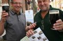 TOUGH TASK: Camra beer trail guide organisers Bob Chapman, left, and Nick Young at the launch of the guide at the Elm Tree, Durham City.