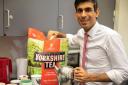 Rishi's post with the sack of Yorkshire tea bags