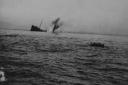 WATERY GRAVE: The sinking of an unknown Merchant Navy ship  Courtesy of the Imperial War Museum and Martin Spaldin
