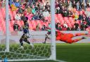 Emmanuel Latte Lath goes close for Middlesbrough at Stoke