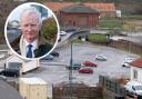 Saltburn ward councillor Philip Thomson and the Catt Nab car park in Saltburn