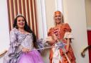 Scarlett as the Fairy Godmother and Gemma Naylor as Cinders