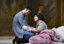 Thomas Atkins as Rodolfo and Katie Bird as Mimi in Opera North&rsquo;s revival of La Boh&egrave;me