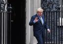 Prime Minister Boris Johnson leaves Downing Street after his landslide victory.