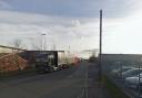Lorries parked in Leeming Bar Industrial Estate