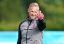 A smiling Kasper Schmeichel during Denmark's training session at Enfield yesterday Picture: MIKE EGERTON/PA WIRE