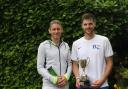 Men's Singles winner Rory Gaydon, right, with runner-up Tony Heljula. Pictures: Peter Barron