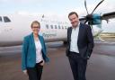 Aer Lingus CEO Lynne Embleton with Emerald Airlines CEO Conor McCarthy (Aer Lingus)