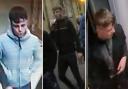 Three men that British Transport Police want to speak to in connection to a train fight on a service between Newcastle and Carlisle in January. Pictures: BRITISH TRANSPORT POLICE.