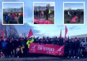 Around 200 workers, comprising the entire shopfloor workforce at the two factories, both owned by NSK Europe, have taken strike action every Wednesday and Saturday. Pictures: GRAHAME MORRIS MP.