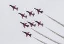 The Red Arrows at Teesside Airshow in years gone by