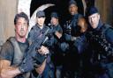ACTION MEN: Sylvester Stallone with old friends in the movie The Expendables