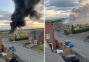 Emergency services were called to the Integra 61 site in Bowburn, Durham on Tuesday (July 12) after members of the public reported seeing black plumes of smoke coming from industrial land to the west of the Amazon site. Pictures: LYNDSAY WILLIAMS