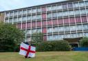 The England flag is flying at County Hall in Durham ahead of the Euros final on Sunday Picture: Durham County Council