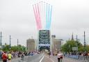 The Tyne Bridge is just one of the famous spots to watch the Red Arrows flypast at the Great North Run