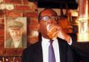 Kwasi Kwarteng at the Grey Horse pub and Consett Ale Works Brewery in Consett in July 2021