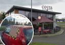 A horse loose in the car park of a Costa Drive Thru caused thousands of pounds of property damage. Picture: Google Streetview