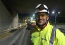 The programme follows Costain Senior Construction Manager David Lynn on a typical night shift on the A1 Scotswood to North Brunton improvement Picture: BBC