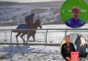 York student Tim Jones, who took his own life,  pictured riding a horse and inset.  His father Simon (inset) is to run in the New York Marathon to try to prevent further such tragedies