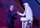 FIFA president Gianni Infantino and Qatar Emir Tamim bin Hamad Al Thani