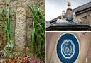 Clockwise from left: Milestone 7, Heddon-on-the-Wall; Former Skipton County Court; fountain at Ropner Park, Stockton-on-Tees.