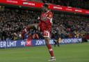 Chuba Akpom celebrates after scoring Middlesbrough's second goal in their 4-1 win over Wigan