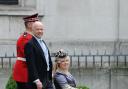 Even the Guardian had noticed that the grey pot had matched the colour of her outfit and thought it quite chic. - Ffion and William Hague pictured at the Royal Wedding.