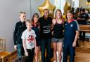 Colin Jackson, athlete and Sporting Champions Ambassador, with young rising North East sporting stars