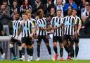 Alexander Isak is congratulated by his team-mates after opening the scoring in Newcastle United's 2-1 win over Wolves. Picture: OWEN HUMPHREYS/PA WIRE