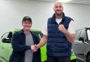 The heavyweight boxer, who comes from and currently lives in Greater Manchester, was spotted at Acklam Car Centre in Middlesbrough last week after picking up the keys to his new vehicle