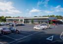 Work on a major retail development including new Tesco and Home Bargains stores set to open next year is now underway. Photo: CGI of the site.