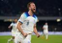 Harry Kane celebrates after becoming England's all-time record goalscorer on Thursday night. Picture: ADAM DAVY/PA WIRE