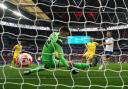 Harry Kane's scores England's opening goal in their 2-0 win over Ukraine. Pictures: ZAC GOODWIN/PA WIRE