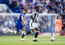 Allan Saint-Maximin breaks forward during Newcastle United's draw with Chelsea