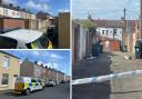 Pictures from the scene in Darlington as a police cordon remains in place.