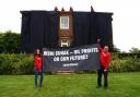 Activists arrested after covering Prime Minister's Yorkshire house in black fabric